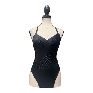 Robby Len Black One-Piece Vintage Swimsuit